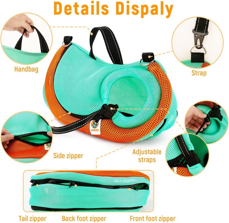 AWOOF Cat Grooming Bag Adjustable Cat Bathing Bag Anti Scratch Bite Restraint Bag Cat Sling Bag Durable Mesh Cat Shower Bag for Small Medium Large Cats Nail Trimming Ear Cleaning Medicine Taking - Image 5
